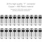 Zwanzig F-Kompressionsstecker aus Kupfer und ABS fuer RG59 und RG6
