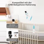 GHB Babyphone Kamera mit 1/4-Zoll-Gewinde an flexibler Halterung am Gitterbett