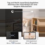 VOX-Modus des GHB Babyphone: bis 168 Stunden Akkulaufzeit statt 9 Stunden