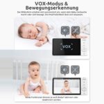 GHB Babyphone schaltet den Bildschirm bei Geräuschen und Bewegung automatisch ein