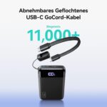 Abnehmbares geflochtenes USB-C-Kabel mit ueber 11 000 bestandenen Biegetests
