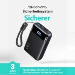 Hinweis auf das 18-Schicht-Sicherheitssystem und drei Jahre Herstellergarantie