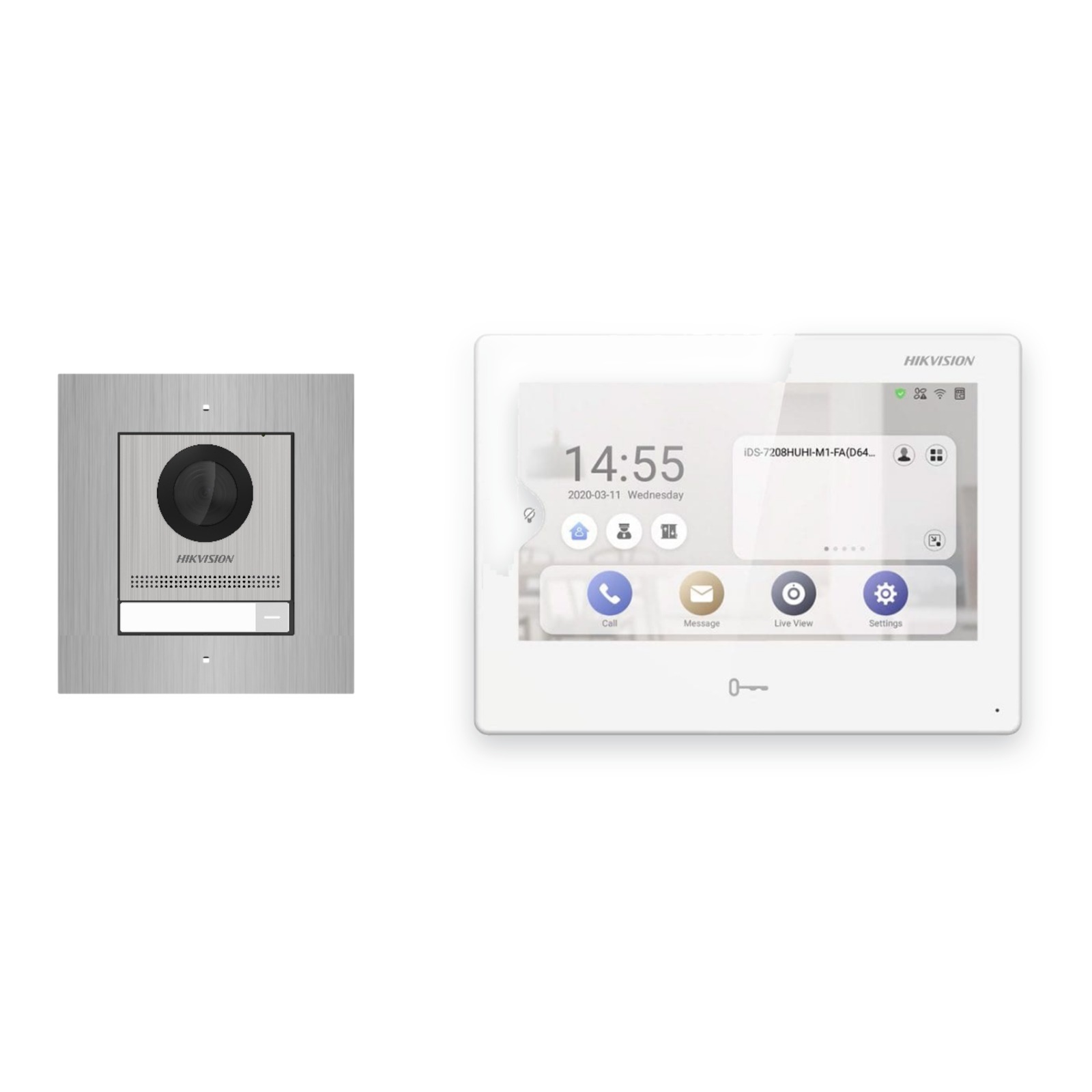 Hikvision PoE Video-Türsprechanlage Einfamilienhaus – Komplett-Set Edelstahl, DS-KH9310-WTE1(B), Unterputz Hikvision PoE Video-Türsprechanlage Einfamilienhaus – Komplett-Set Edelstahl, DS-KH9310-WTE1(B), Unterputz – Türstation und Innenstation