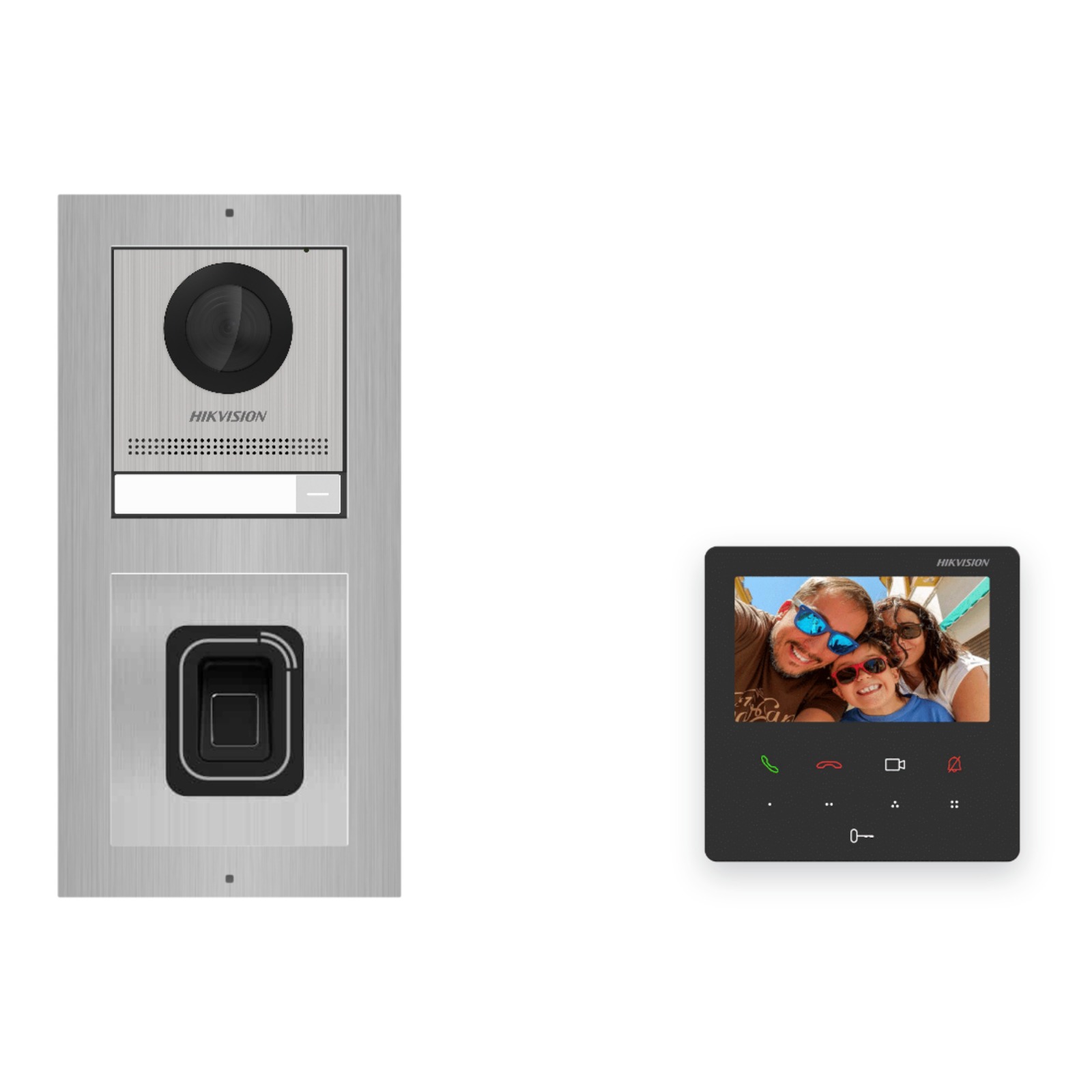 Hikvision PoE Video-Türsprechanlage Einfamilienhaus – Komplett-Set mit Fingerprint, DS-KH6110-WE1, Aufputz Hikvision PoE Video-Türsprechanlage Einfamilienhaus – Komplett-Set mit Fingerprint, DS-KH6110-WE1, Aufputz – Türstation und Innenstation