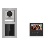 Hikvision PoE Video-Türsprechanlage Einfamilienhaus – Komplett-Set mit Kartenleser, DS-KH6110-WE1, Aufputz – Türstation und Innenstation