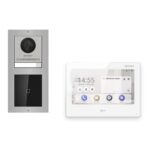 Hikvision PoE Video-Türsprechanlage Einfamilienhaus – Komplett-Set mit Kartenleser, DS-KH9310-WTE1(B), Aufputz – Türstation und Innenstation