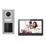 Hikvision PoE Video-Türsprechanlage Einfamilienhaus – Komplett-Set mit Kartenleser, DS-KH8520-WTE1, Aufputz – Türstation und Innenstation
