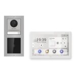 Hikvision PoE Video-Türsprechanlage Einfamilienhaus – Komplett-Set mit Kartenleser, DS-KH9510-WTE1(B), Aufputz – Türstation und Innenstation