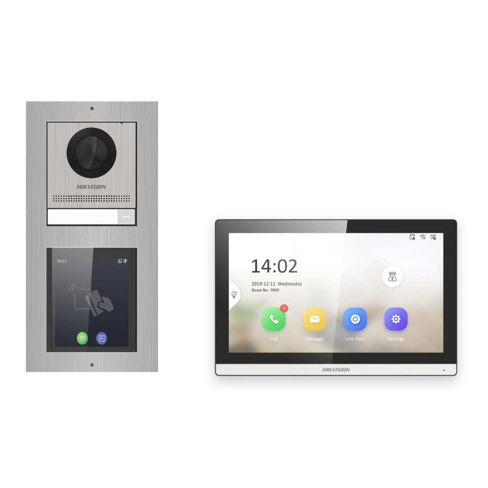 Hikvision PoE Video-Türsprechanlage Einfamilienhaus – Komplett-Set mit Touch-Display, DS-KH6350-WTE1, Aufputz Hikvision PoE Video-Türsprechanlage Einfamilienhaus – Komplett-Set mit Touch-Display, DS-KH6350-WTE1, Aufputz – Türstation und Innenstation