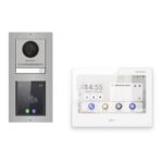 Hikvision PoE Video-Türsprechanlage Einfamilienhaus – Komplett-Set mit Touch-Display, DS-KH9310-WTE1(B), Aufputz – Türstation und Innenstation