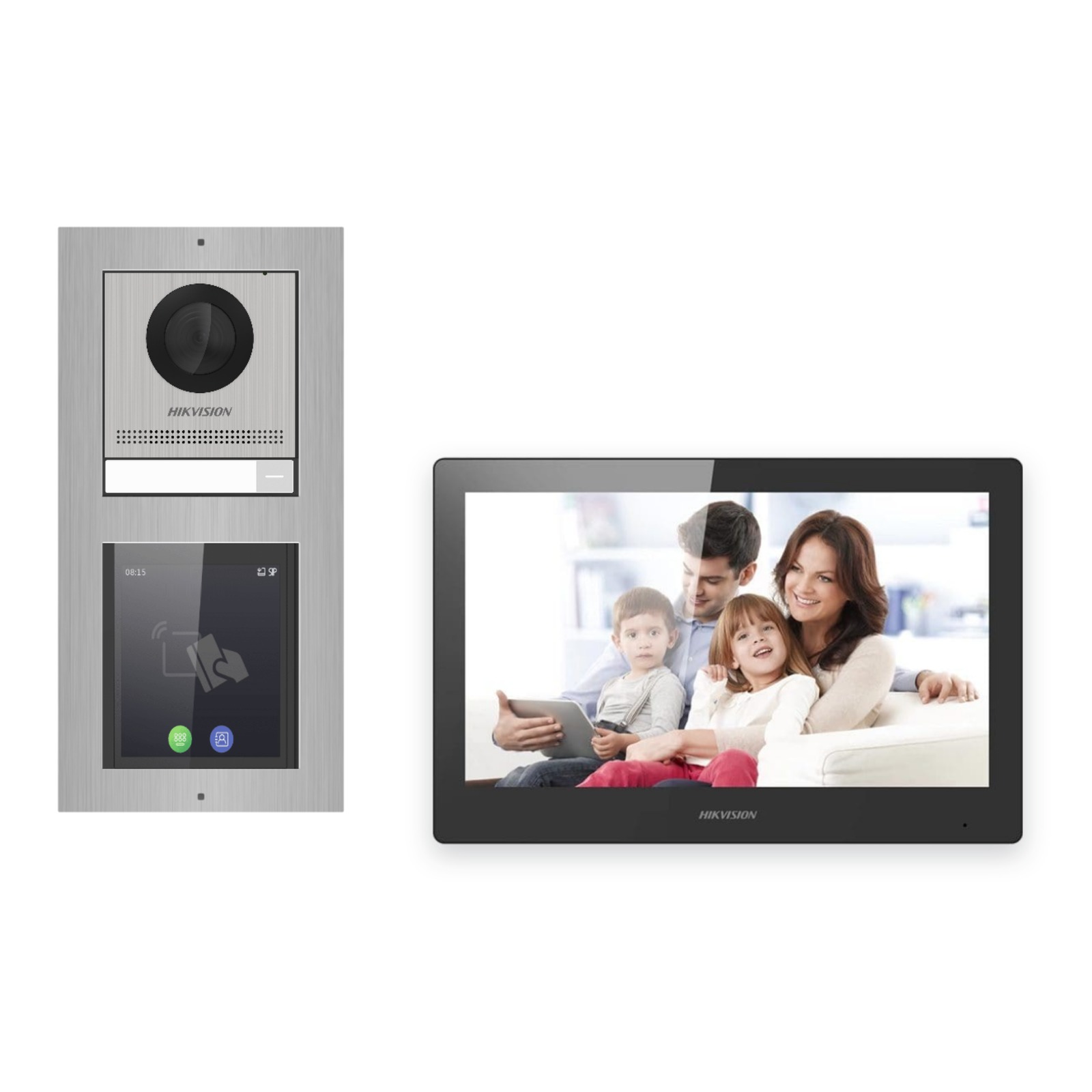 Hikvision PoE Video-Türsprechanlage Einfamilienhaus – Komplett-Set mit Touch-Display, DS-KH8520-WTE1, Aufputz Hikvision PoE Video-Türsprechanlage Einfamilienhaus – Komplett-Set mit Touch-Display, DS-KH8520-WTE1, Aufputz – Türstation und Innenstation