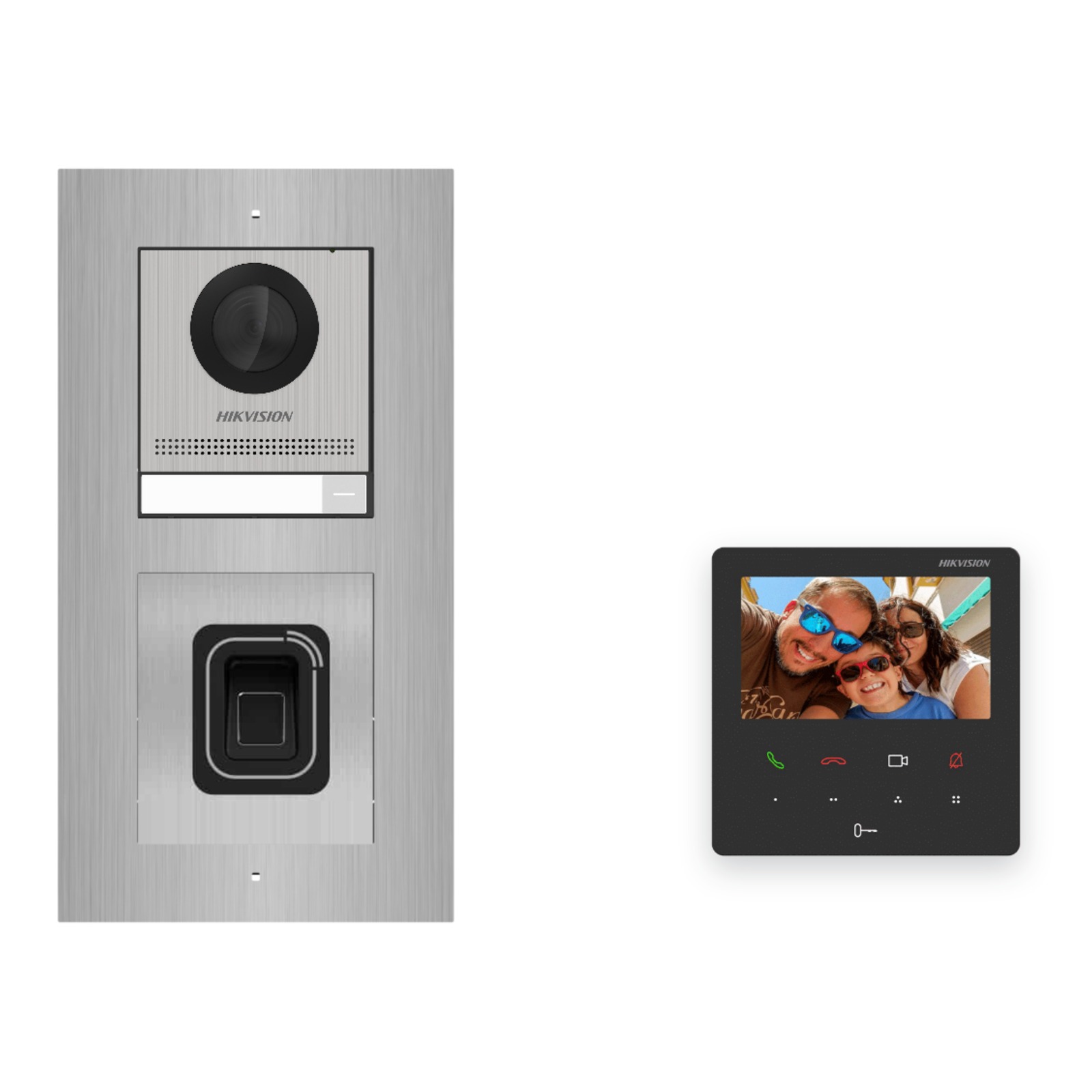 Hikvision PoE Video-Türsprechanlage Einfamilienhaus – Komplett-Set mit Fingerprint, DS-KH6110-WE1, Unterputz Hikvision PoE Video-Türsprechanlage Einfamilienhaus – Komplett-Set mit Fingerprint, DS-KH6110-WE1, Unterputz – Türstation und Innenstation