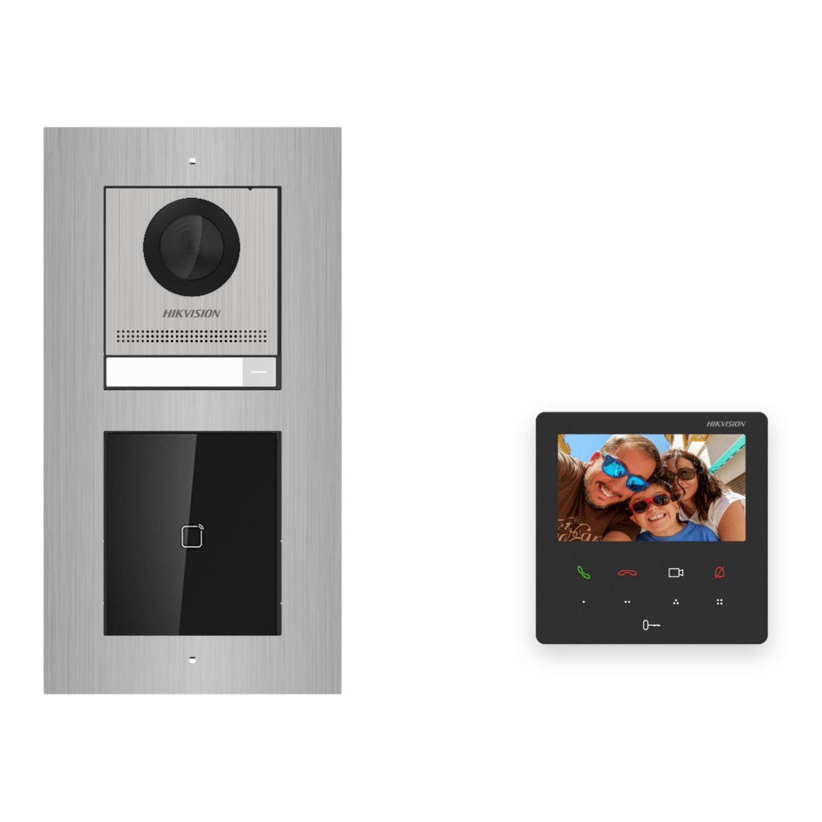 Hikvision PoE Video-Türsprechanlage Einfamilienhaus – Komplett-Set mit Kartenleser, DS-KH6110-WE1, Unterputz Hikvision PoE Video-Türsprechanlage Einfamilienhaus – Komplett-Set mit Kartenleser, DS-KH6110-WE1, Unterputz – Türstation und Innenstation