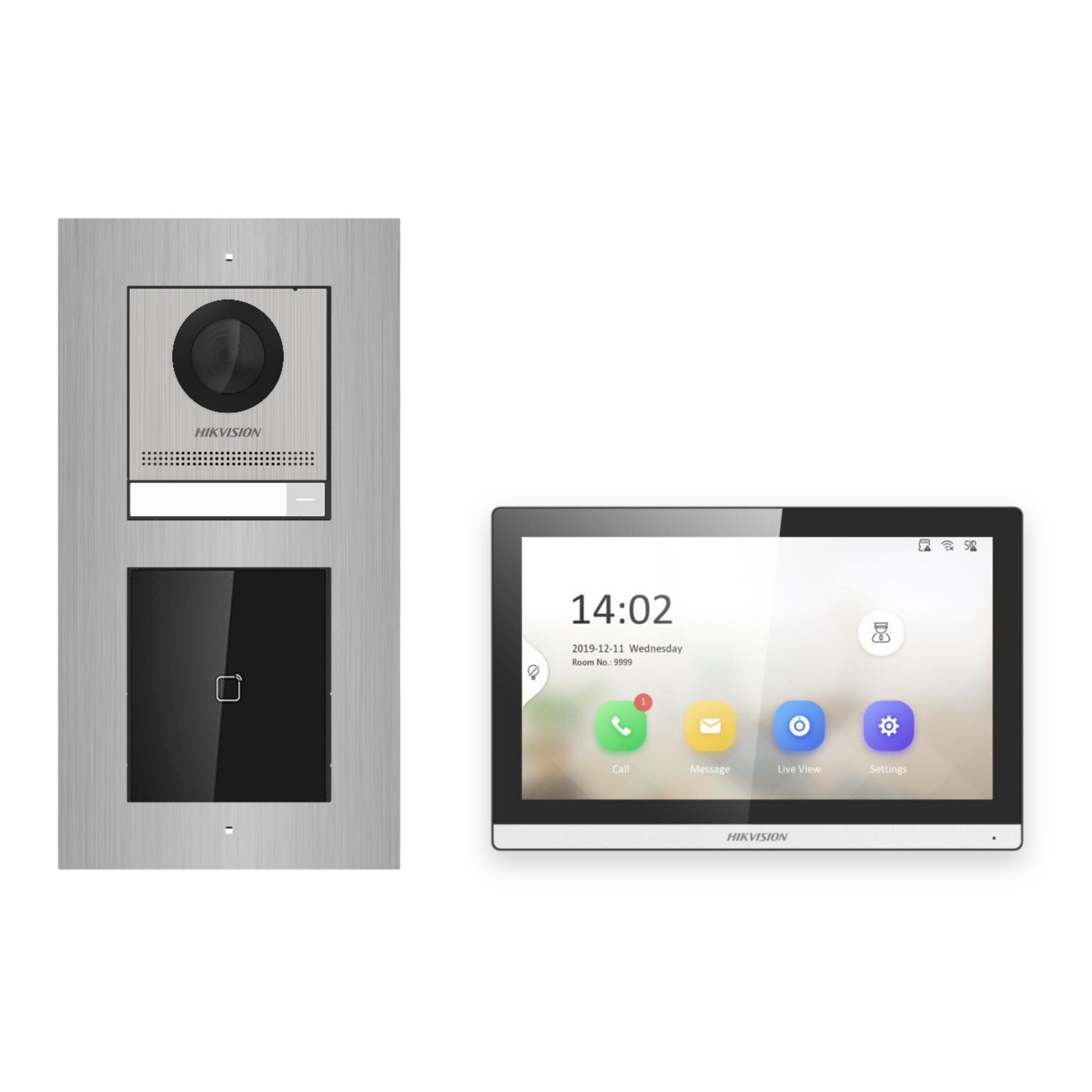 Hikvision PoE Video-Türsprechanlage Einfamilienhaus – Komplett-Set mit Kartenleser, DS-KH6350-WTE1, Unterputz Hikvision PoE Video-Türsprechanlage Einfamilienhaus – Komplett-Set mit Kartenleser, DS-KH6350-WTE1, Unterputz – Türstation und Innenstation
