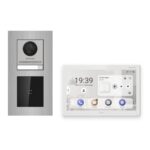 Hikvision PoE Video-Türsprechanlage Einfamilienhaus – Komplett-Set mit Kartenleser, DS-KH9510-WTE1(B), Unterputz – Türstation und Innenstation