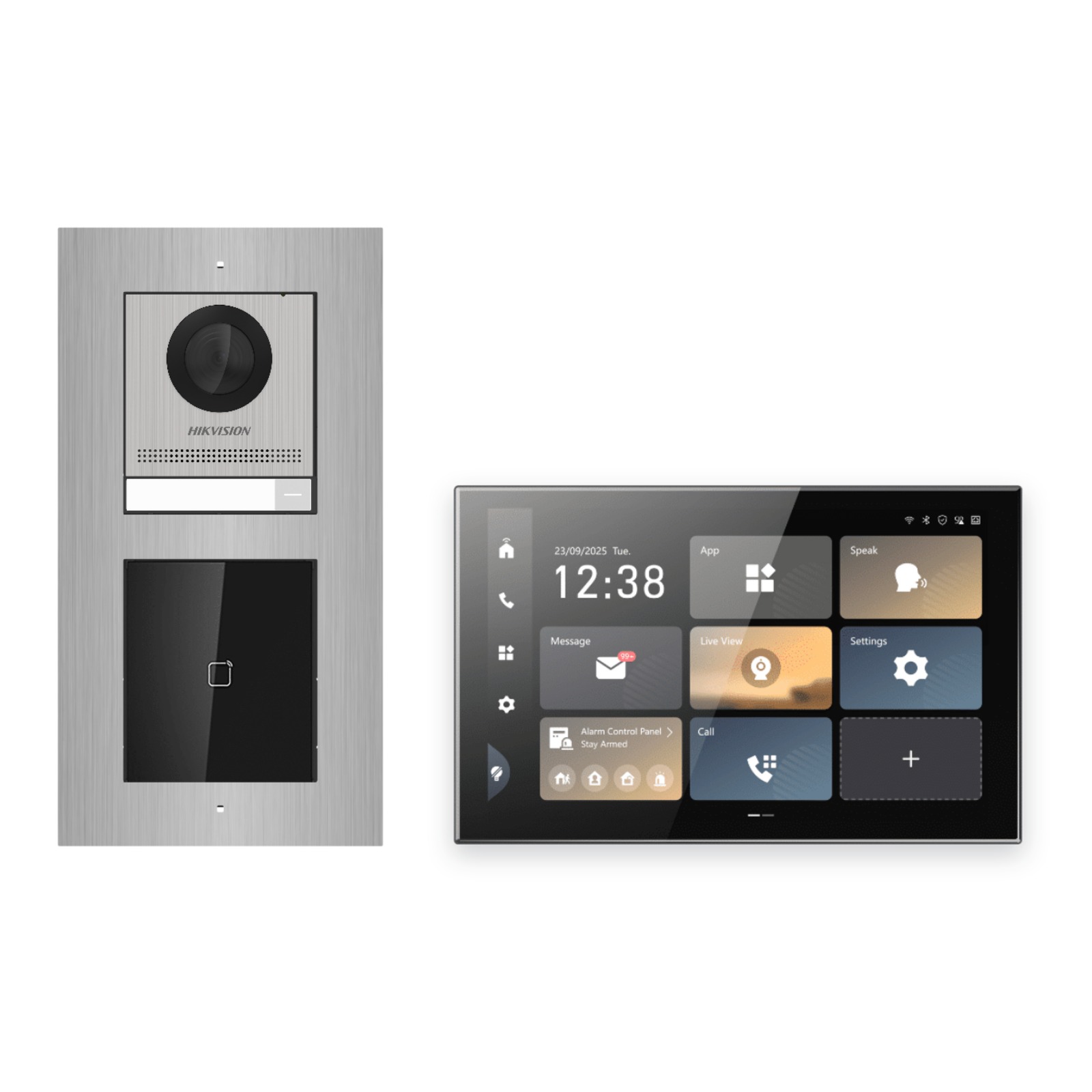 Hikvision PoE Video-Türsprechanlage Einfamilienhaus – Komplett-Set mit Kartenleser, DS-KH9570-WTE1/S, Unterputz Hikvision PoE Video-Türsprechanlage Einfamilienhaus – Komplett-Set mit Kartenleser, DS-KH9570-WTE1/S, Unterputz – Türstation und Innenstation