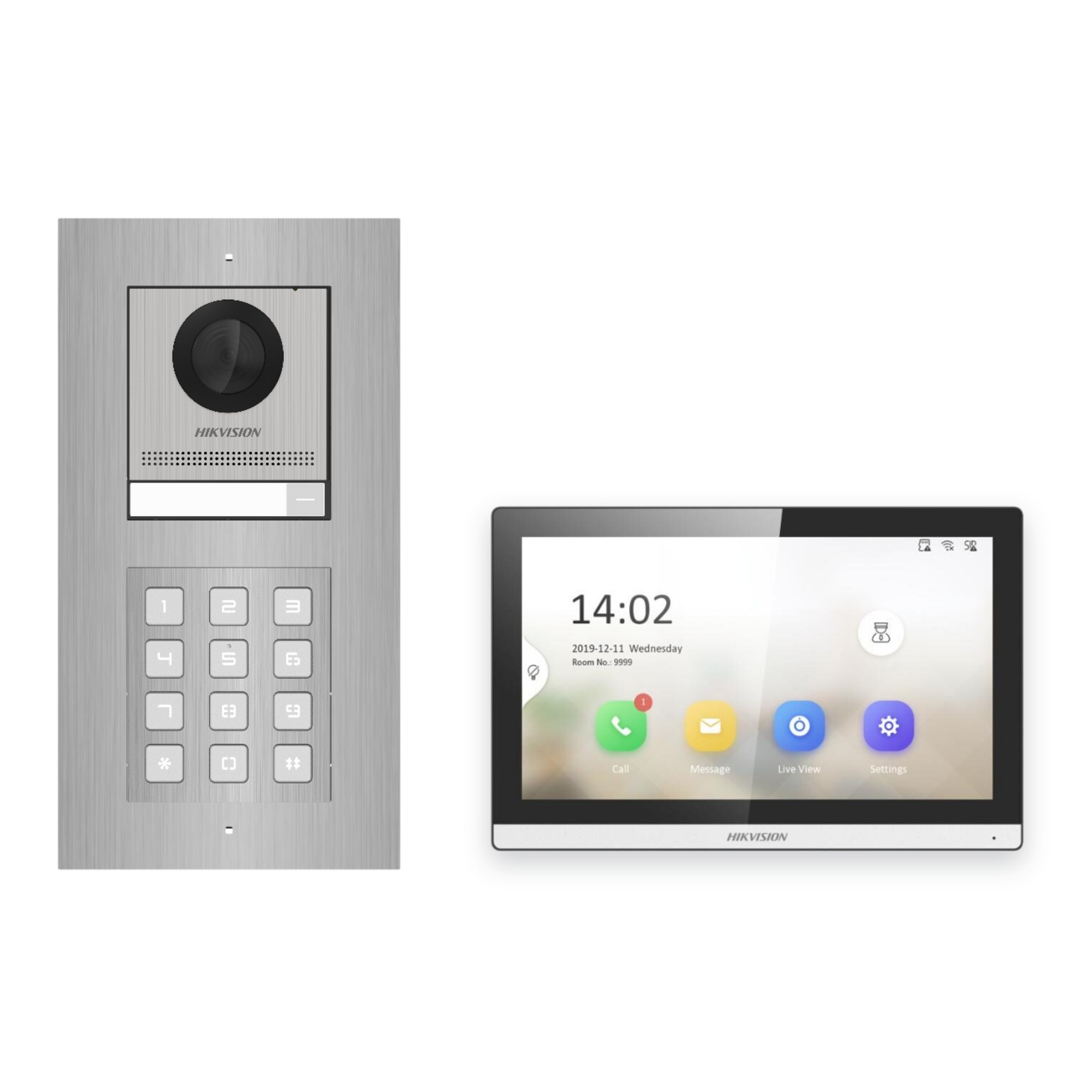 Hikvision PoE Video-Türsprechanlage Einfamilienhaus – Komplett-Set mit Zahlencode, DS-KH6350-WTE1, Unterputz Hikvision PoE Video-Türsprechanlage Einfamilienhaus – Komplett-Set mit Zahlencode, DS-KH6350-WTE1, Unterputz – Türstation und Innenstation