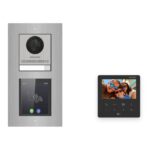 Hikvision PoE Video-Türsprechanlage Einfamilienhaus – Komplett-Set mit Touch-Display, DS-KH6110-WE1, Unterputz – Türstation und Innenstation