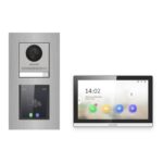 Hikvision PoE Video-Türsprechanlage Einfamilienhaus – Komplett-Set mit Touch-Display, DS-KH6350-WTE1, Unterputz – Türstation und Innenstation
