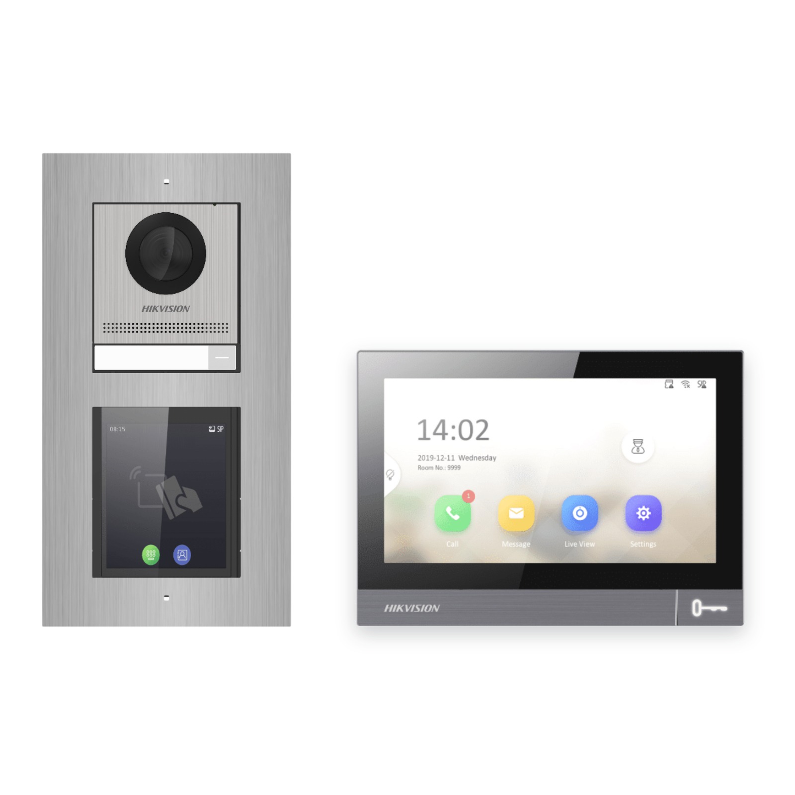 Hikvision PoE Video-Türsprechanlage Einfamilienhaus – Komplett-Set mit Touch-Display, DS-KH8381-WTE1, Unterputz Hikvision PoE Video-Türsprechanlage Einfamilienhaus – Komplett-Set mit Touch-Display, DS-KH8381-WTE1, Unterputz – Türstation und Innenstation