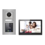 Hikvision PoE Video-Türsprechanlage Einfamilienhaus – Komplett-Set mit Touch-Display, DS-KH8520-WTE1, Unterputz – Türstation und Innenstation