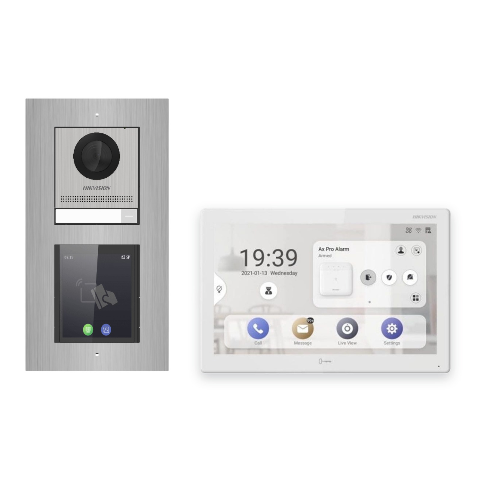 Hikvision PoE Video-Türsprechanlage Einfamilienhaus – Komplett-Set mit Touch-Display, DS-KH9510-WTE1(B), Unterputz Hikvision PoE Video-Türsprechanlage Einfamilienhaus – Komplett-Set mit Touch-Display, DS-KH9510-WTE1(B), Unterputz – Türstation und Innenstation