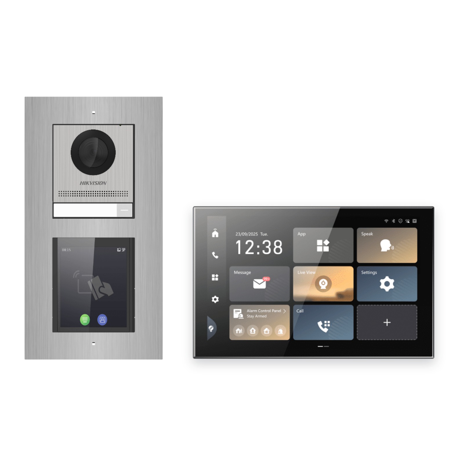 Hikvision PoE Video-Türsprechanlage Einfamilienhaus – Komplett-Set mit Touch-Display, DS-KH9570-WTE1/S, Unterputz Hikvision PoE Video-Türsprechanlage Einfamilienhaus – Komplett-Set mit Touch-Display, DS-KH9570-WTE1/S, Unterputz – Türstation und Innenstation