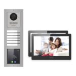 Hikvision PoE Video-Türsprechanlage 2-Familienhaus – Komplett-Set mit Touch-Display, DS-KH8520-WTE1, Aufputz – Türstation und Innenstation