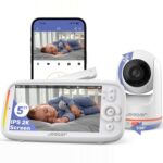 jeeber VB805Pro Babyphone: 5-Zoll-IPS-2K-Monitor, schwenkbare Kamera und FeelBaby-App