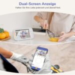 Dual-Screen-Anzeige: jeeber Babyphone auf dem Monitor in der Kueche und per App unterwegs
