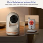 jeeber Babyphone ohne rotes Infrarotlicht im Vergleich zu einer Kamera mit roten LEDs