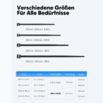 Kabelbinder-Set schwarz aus Nylon 66 in vier Längen