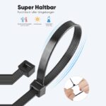 Kabelbinder-Set schwarz aus Nylon 66 in vier Längen