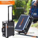 Meister Werkzeugtrolley 230-teilig | Alukoffer mit Rollen, Feinmechaniker-Set und Schloss – Bild 4