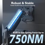 Aufgeschnittene Darstellung der Gasfeder mit Angabe 750 Nm und 30 000 gepruefte Zyklen