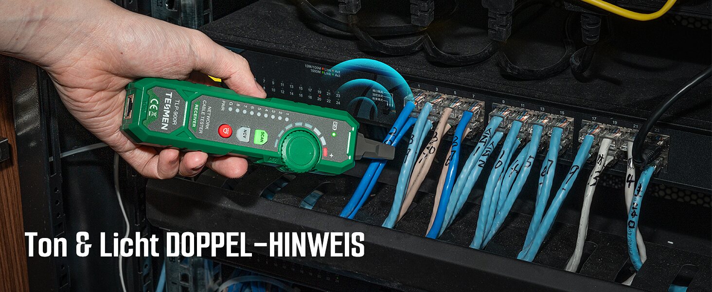 Detailabbildung 06 des Netzwerkkabeltesters TESMEN TLP-900AR