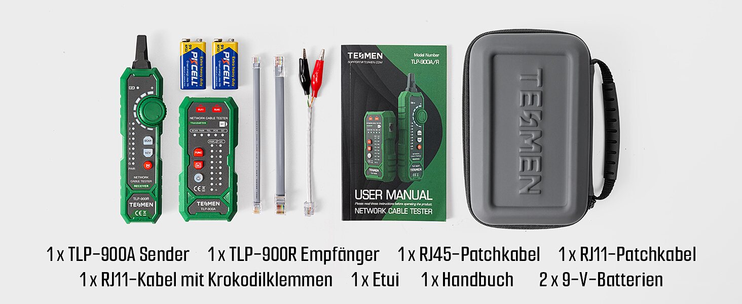 Detailabbildung 10 des Netzwerkkabeltesters TESMEN TLP-900AR