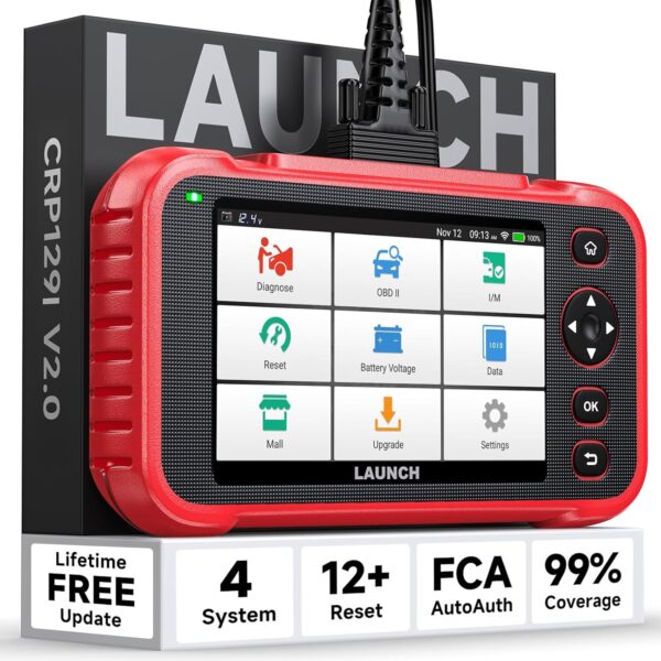 LAUNCH CRP129i V2.0 Diagnosegerät mit 5-Zoll-Touchscreen und OBD2-Kabel