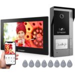TMEZON WLAN Video-Türsprechanlage 2-Draht mit 7-Zoll-Touchscreen