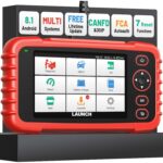 LAUNCH CRP123X V2.0 OBD2-Diagnosegerät als Handgerät mit 5-Zoll-Display, Frontansicht.