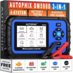 AUTOPHIX DM5900 OBD2-Diagnosegerät mit Batterietestklemmen und Farbdisplay