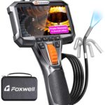 FOXWELL Y400 Endoskopkamera mit 4,3-Zoll-Display und 6,2-mm-Sonde mit beweglichem Kamerakopf
