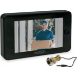 prsTECH DoorCAM DC2 PLUS digitaler Türspion mit 4,3-Zoll-Display an der Innenseite einer Wohnungstür