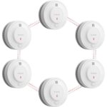 X-Sense SD19-W Funkrauchmelder aus dem 6er-Set, weisses Gehäuse mit Stummschalttaste