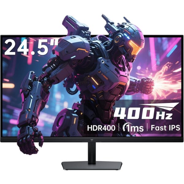 KTC H25X7 Gaming-Monitor mit 24,5 Zoll in Grau, schmaler Rahmen und Standfuss, Frontansicht
