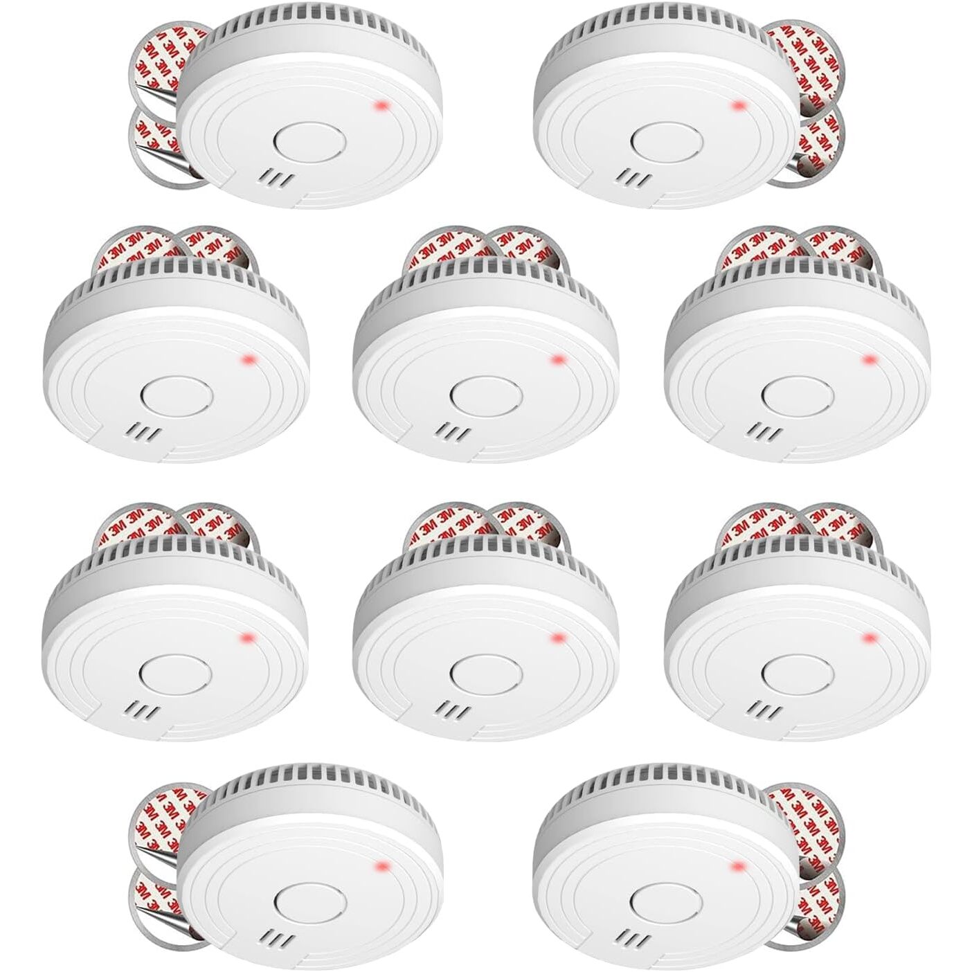 ELRO FS1805M Rauchmelder 10er-Set mit 5-Jahres-Batterie und Magnethalterung nach EN 14604 – Ansicht 1 ELRO FS1805M Rauchwarnmelder in Weiss mit Magnethalterung aus dem Zehnerset