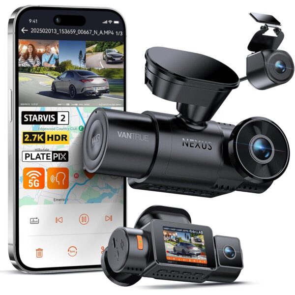 VANTRUE N4S Dashcam mit drei STARVIS-2-Sensoren
