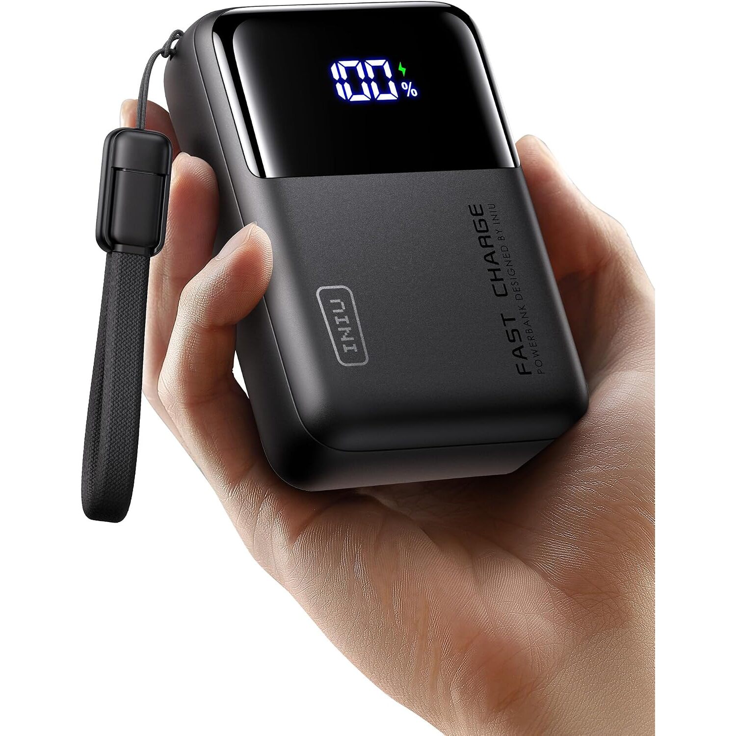 INIU P63 Powerbank 25000 mAh mit 100 W USB-C für Laptop, Tablet und Handy – Ansicht 1 INIU P63 Powerbank mit 25000 mAh, Digitalanzeige und drei Anschlüssen