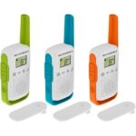Motorola Talkabout T42 Funkgeräte im Dreierset mit LCD-Display und Gürtelclip