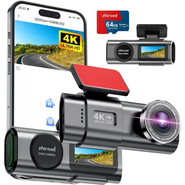 zhiroad Q20S 4K-Dashcam mit 1,47-Zoll-Display und abnehmbarer Halterung